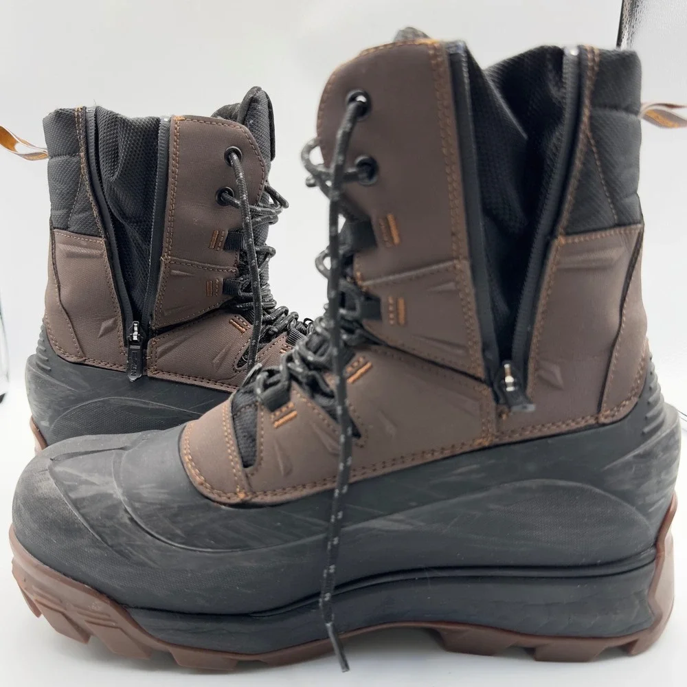 Nexgrip Ice‎ Badland Mens 8 Winter Boots Brown Black 400g Insulated Waterproof